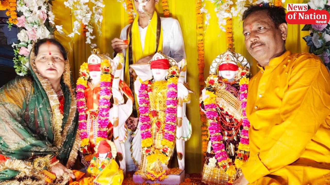 श्री राधा कृष्णा पंचायती मंदिर में भगवान राम की प्राण प्रतिष्ठा, मंदिर में गूंजे श्रीराम के जयकारे